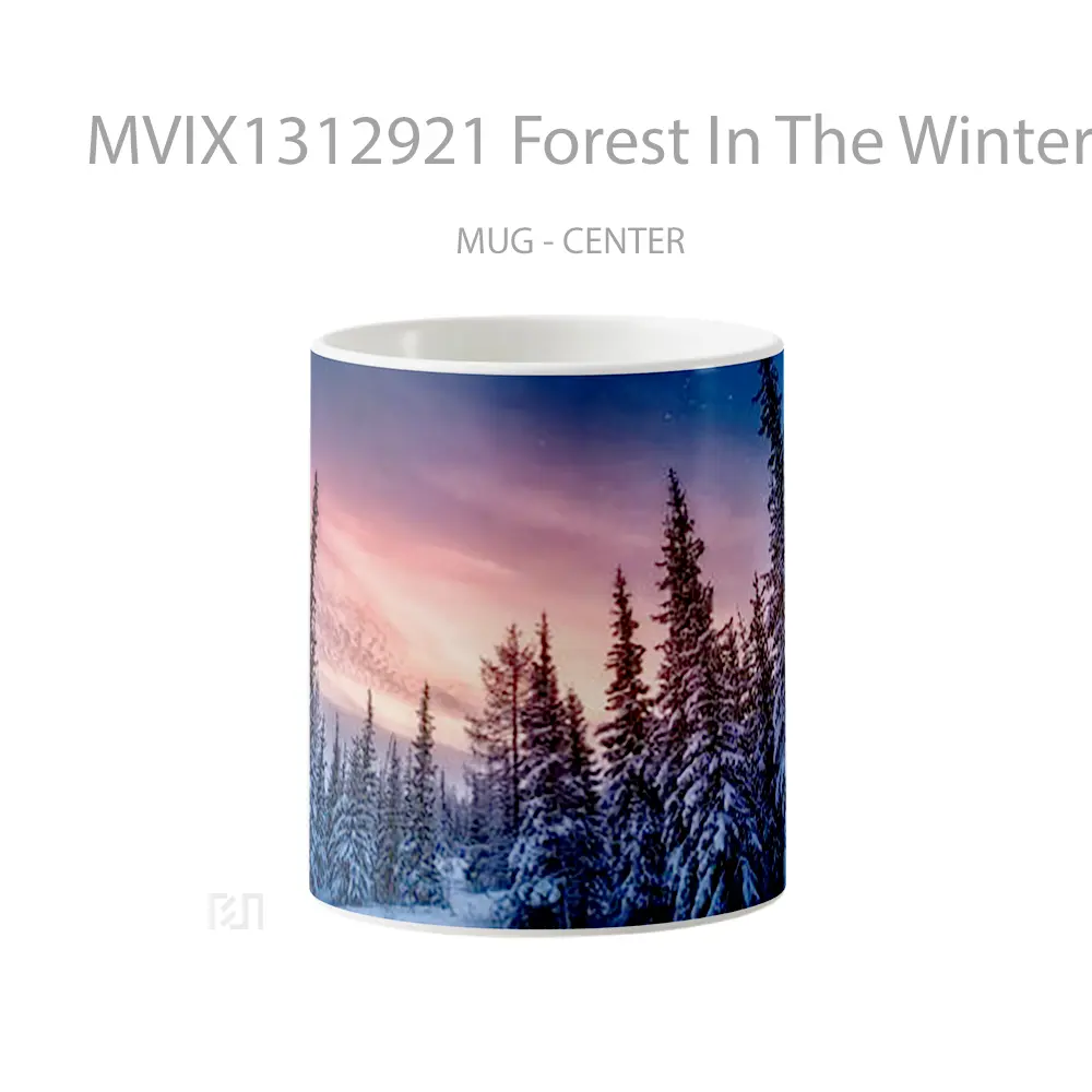 Mug Forest In The Winter Gelas Pemandangan Alam