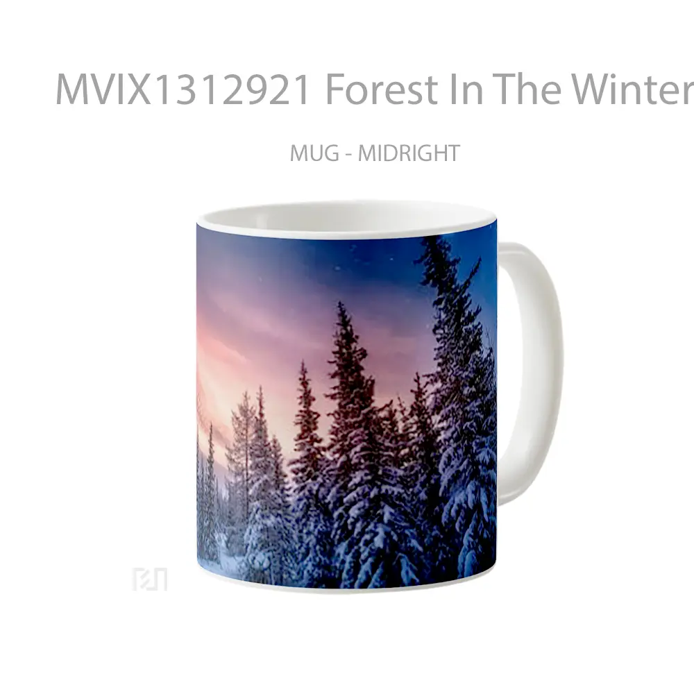Mug Forest In The Winter Gelas Pemandangan Alam - All-side / Desain