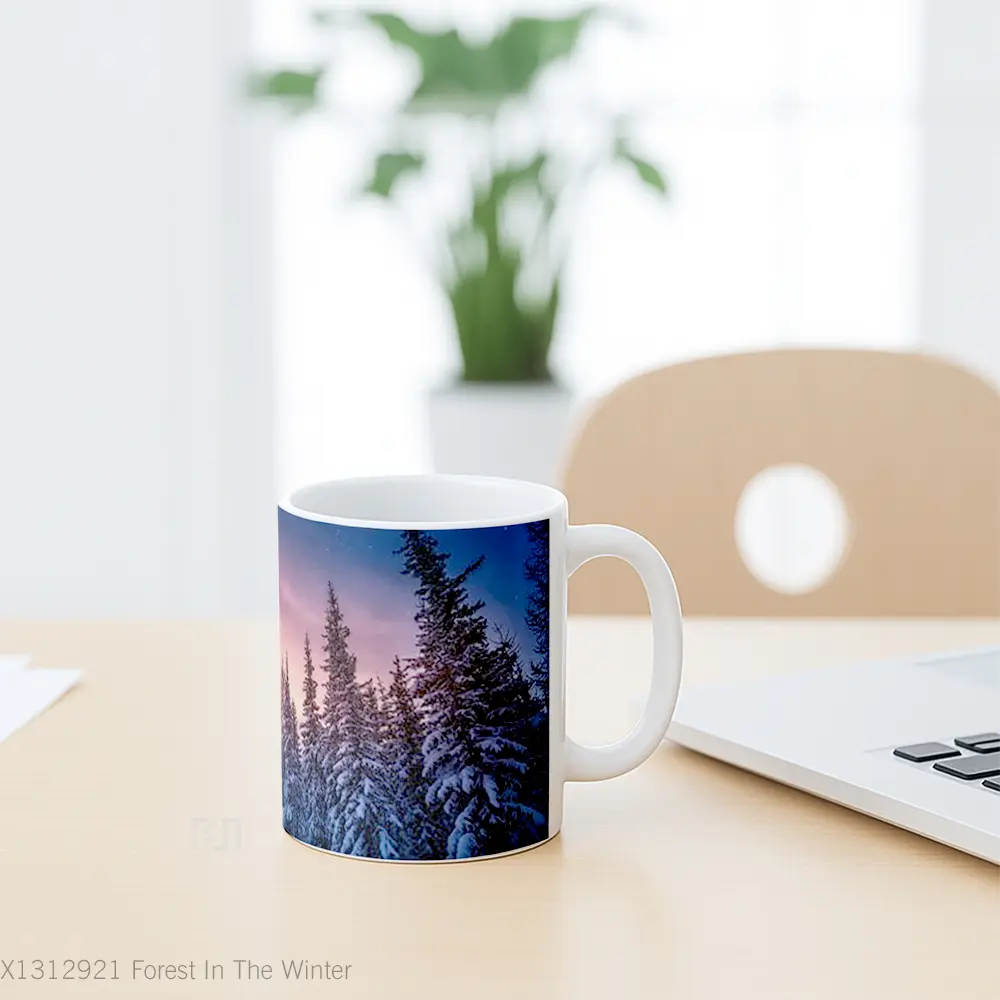 Mug Forest In The Winter Gelas Pemandangan Alam - All-side / Desain