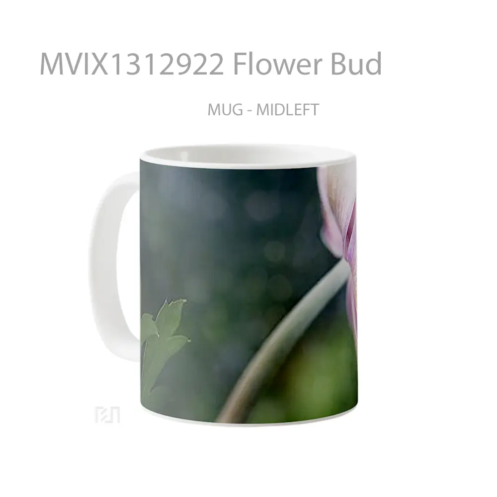 Mug Flower Bud Gelas Pemandangan Alam - All-side / Desain