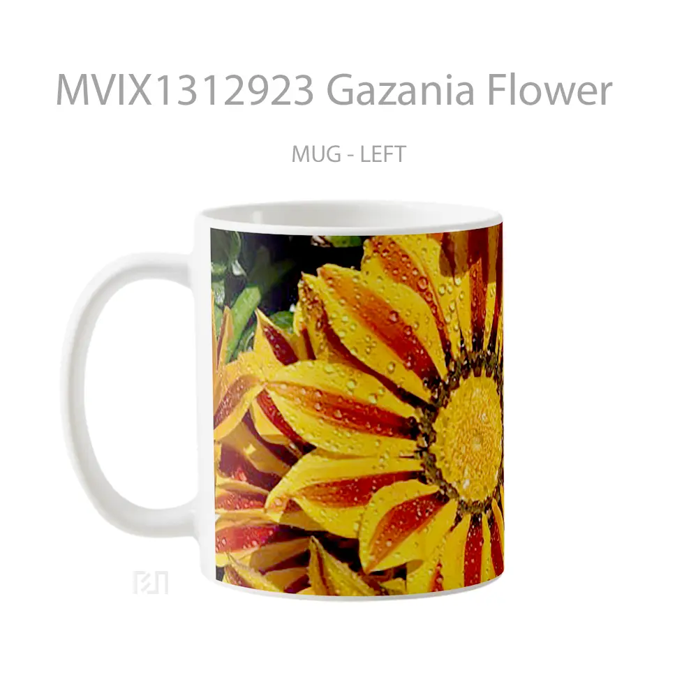 Mug Gazania Flower Gelas Pemandangan Alam - All-side / Desain