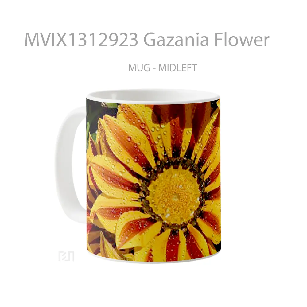 Mug Gazania Flower Gelas Pemandangan Alam - All-side / Desain