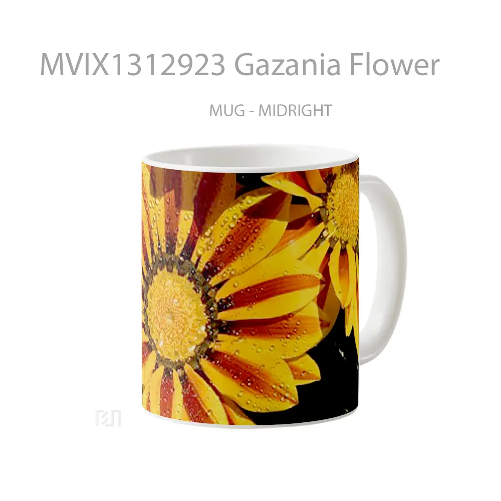 Mug Gazania Flower Gelas Pemandangan Alam - All-side / Desain
