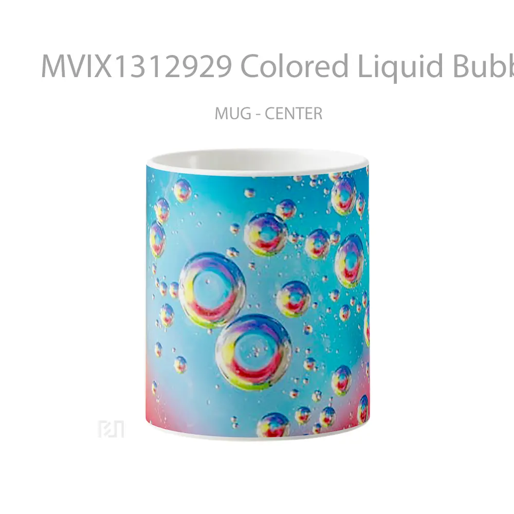 Mug Colored Liquid Bubbles Gelas Keramik Unik