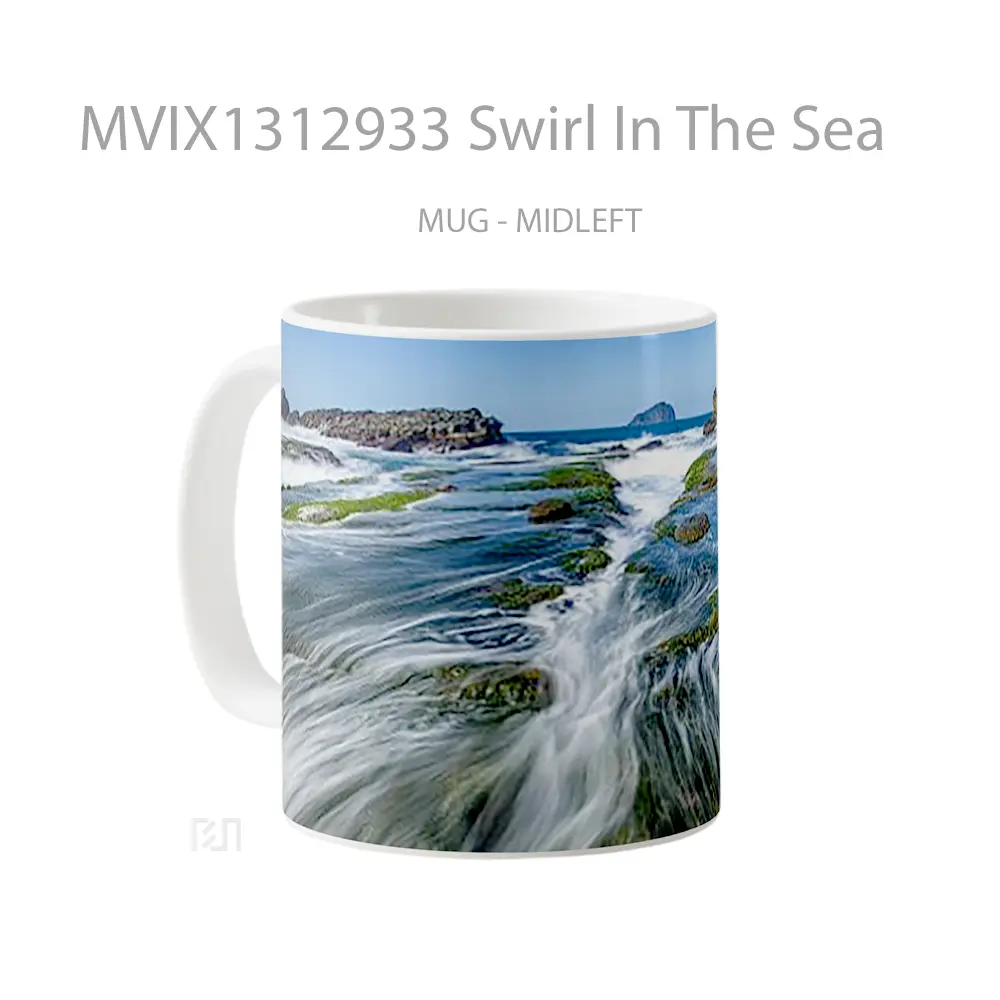 Mug Swirl In The Sea Gelas Pemandangan Alam - All-side / Desain