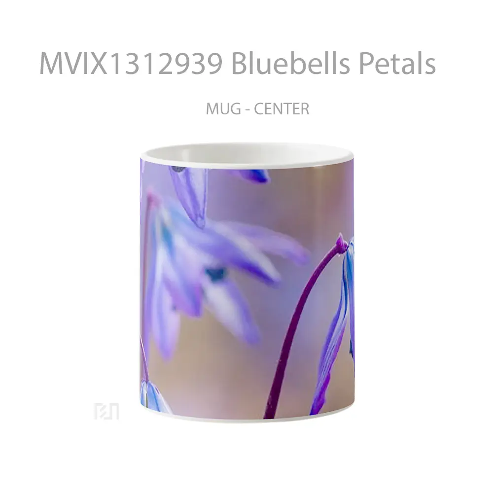 Mug Bluebells Petals Gelas Keramik Unik