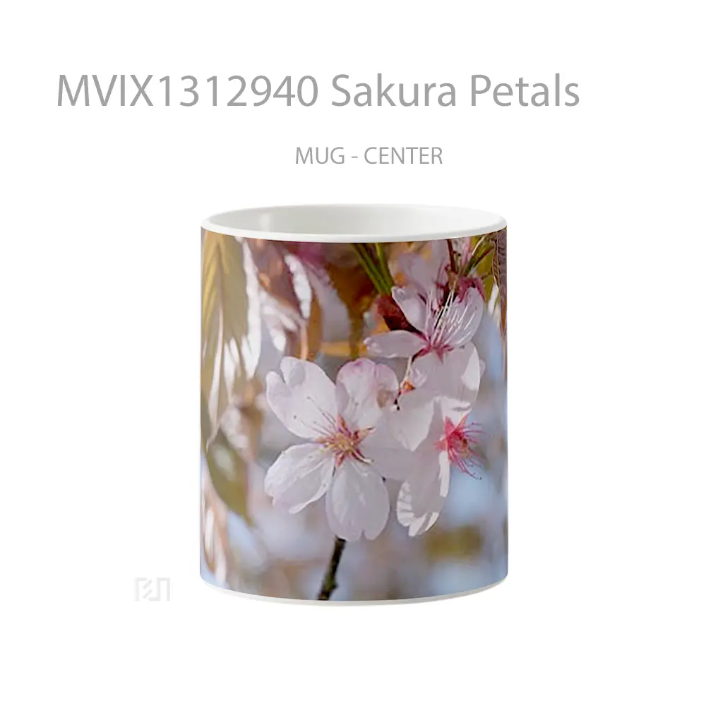 Mug Sakura Petals Gelas Keramik Unik