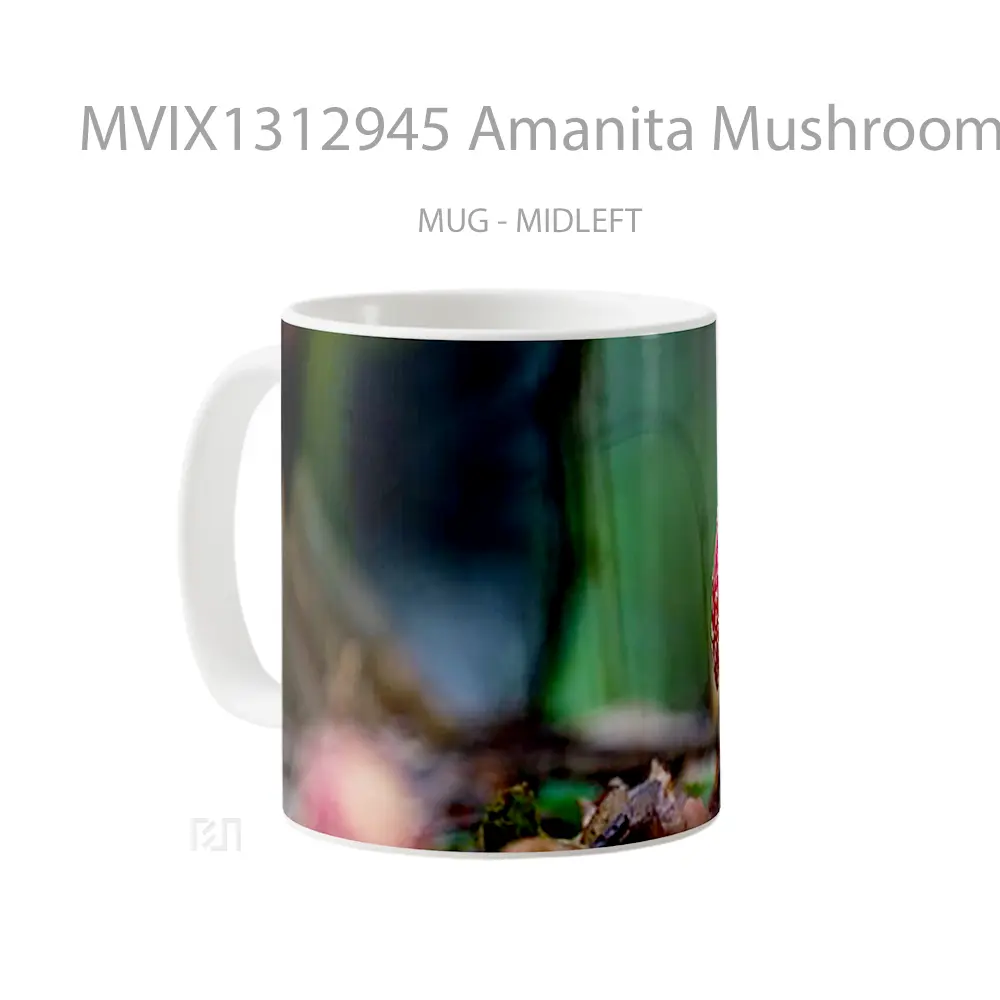 Mug Amanita Mushroom Gelas Keramik Unik - All-side / Desain