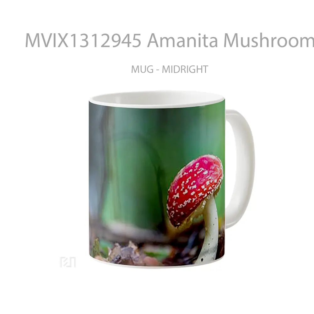 Mug Amanita Mushroom Gelas Keramik Unik - All-side / Desain
