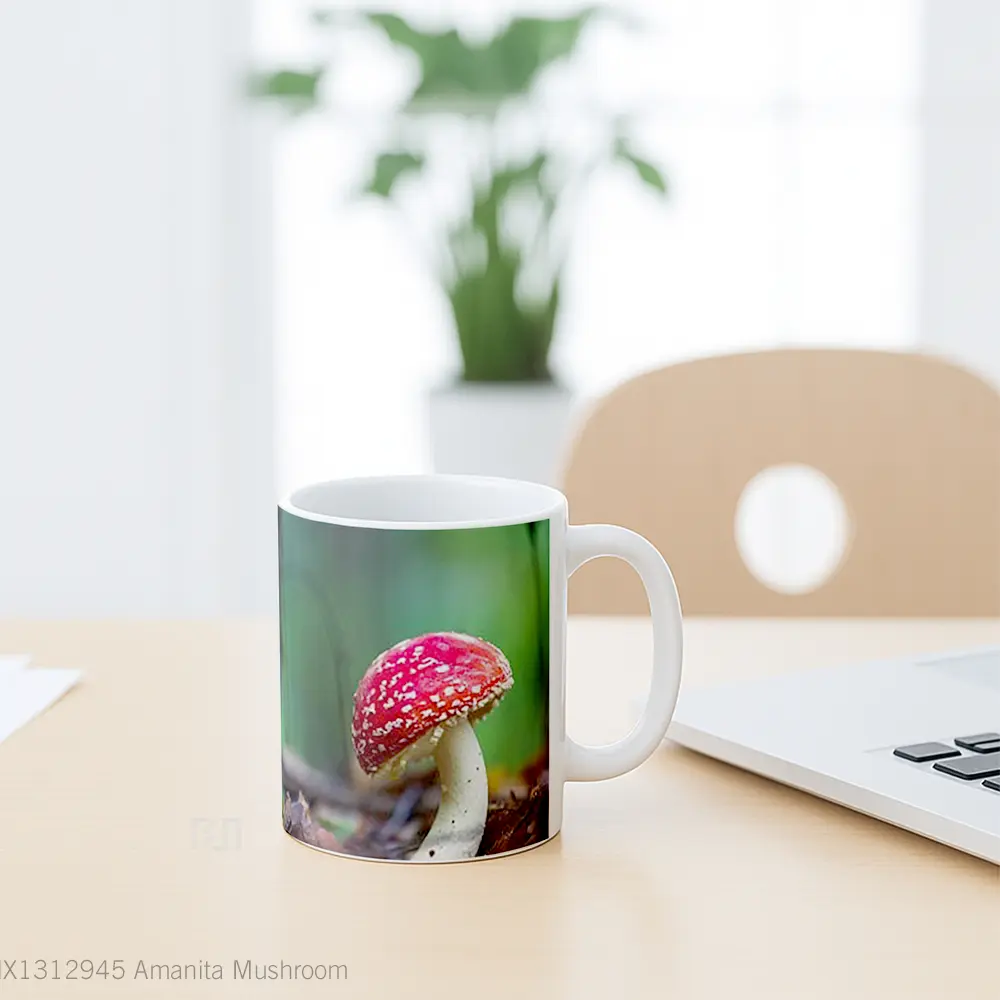 Mug Amanita Mushroom Gelas Keramik Unik - All-side / Desain