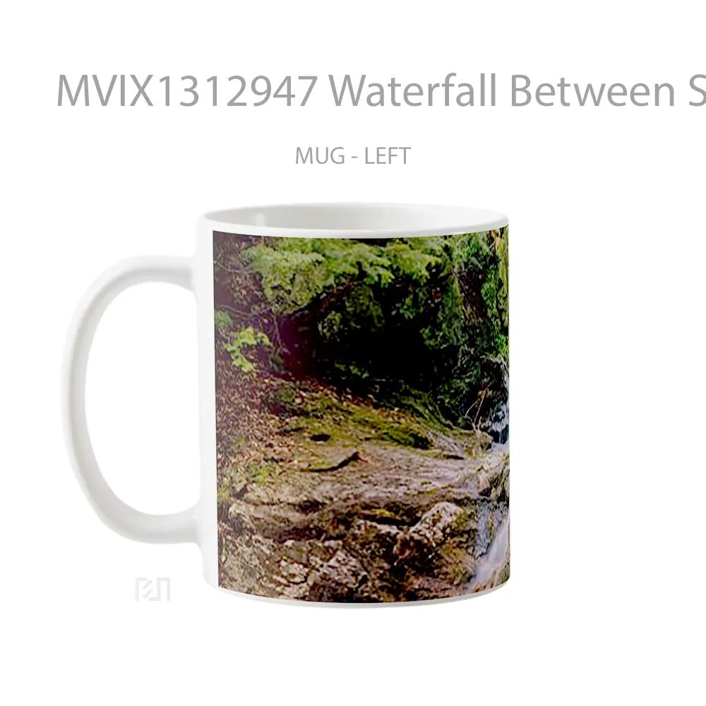 Mug Waterfall Between Stones Gelas Pemandangan Alam - All-side / Desain