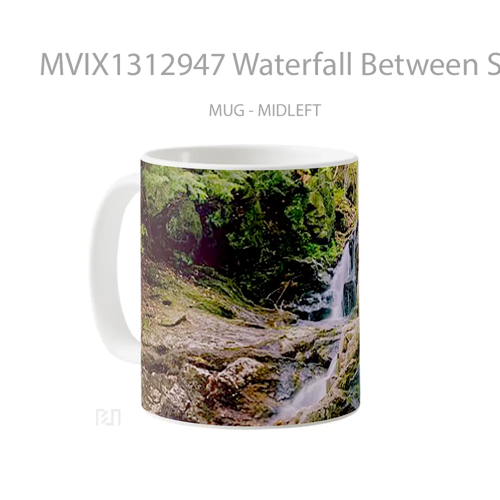 Mug Waterfall Between Stones Gelas Pemandangan Alam - All-side / Desain
