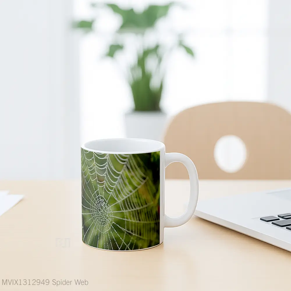 Mug Spider Web Gelas Keramik Unik - All-side / Desain