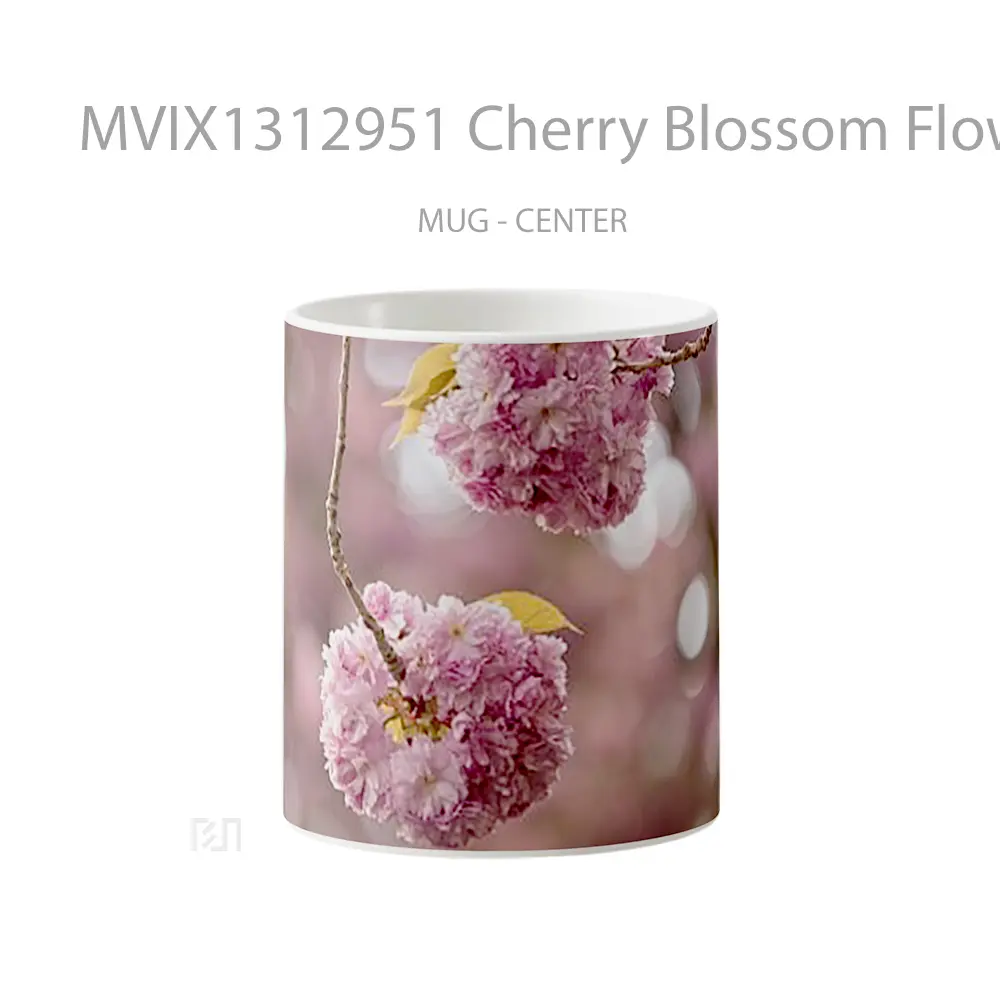 Mug Cherry Blossom Flowers Gelas Pemandangan Alam