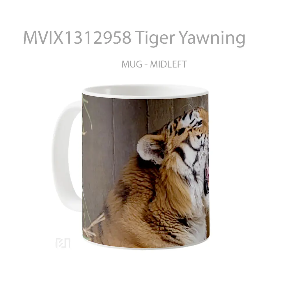 Mug Tiger Yawning Gelas Hewan Lucu - All-side / Desain