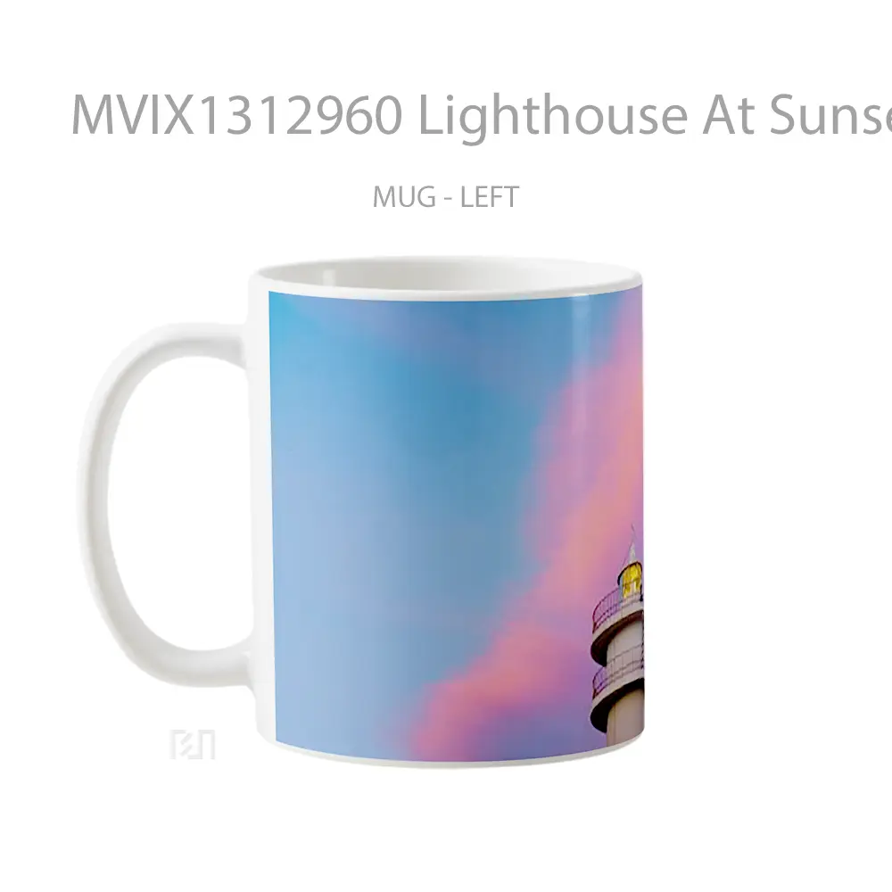 Mug Lighthouse At Sunset Gelas Pemandangan Alam - All-side / Desain