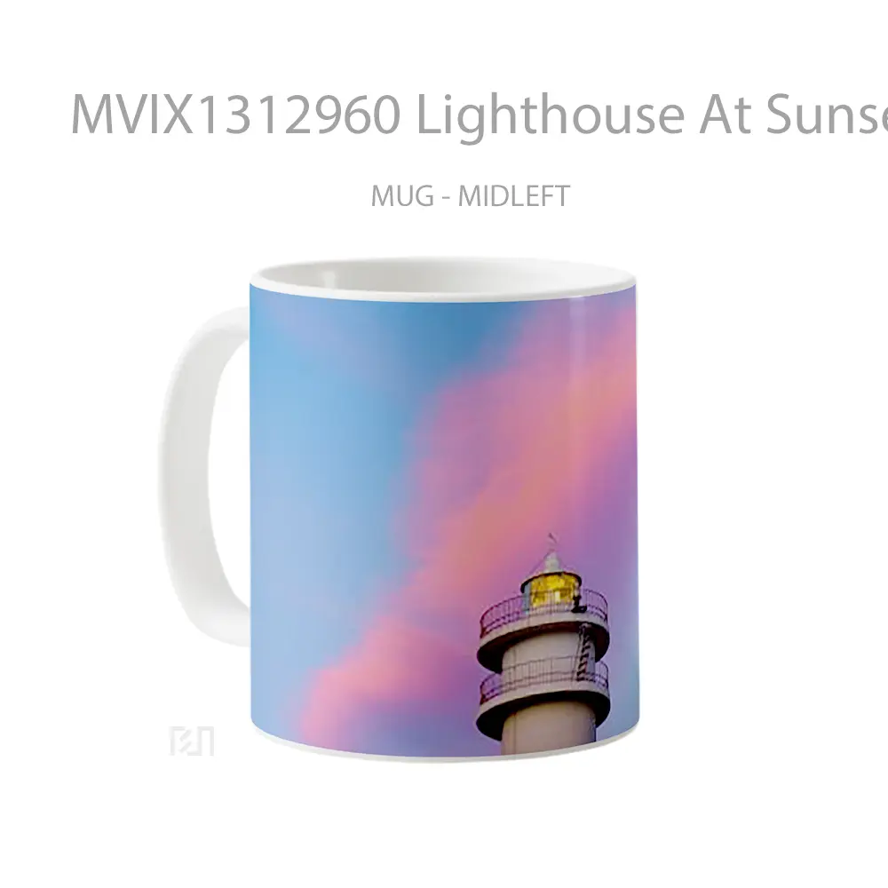 Mug Lighthouse At Sunset Gelas Pemandangan Alam - All-side / Desain