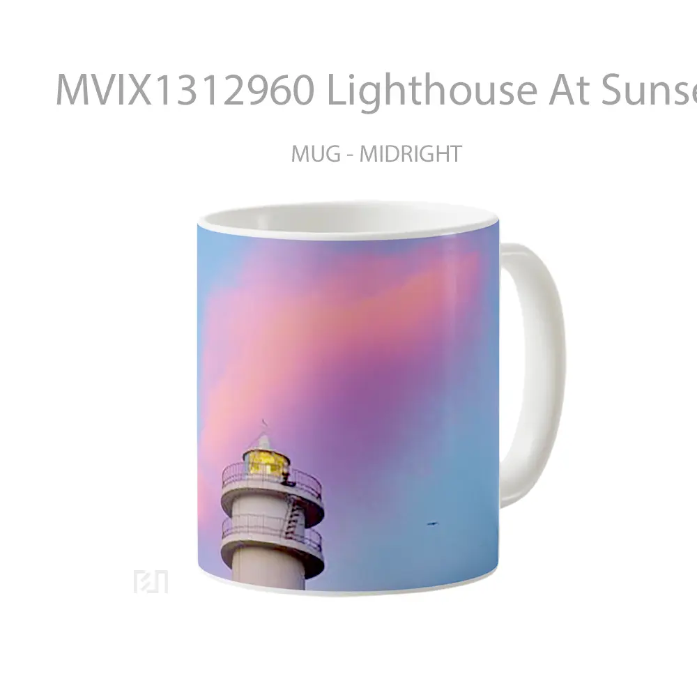 Mug Lighthouse At Sunset Gelas Pemandangan Alam - All-side / Desain