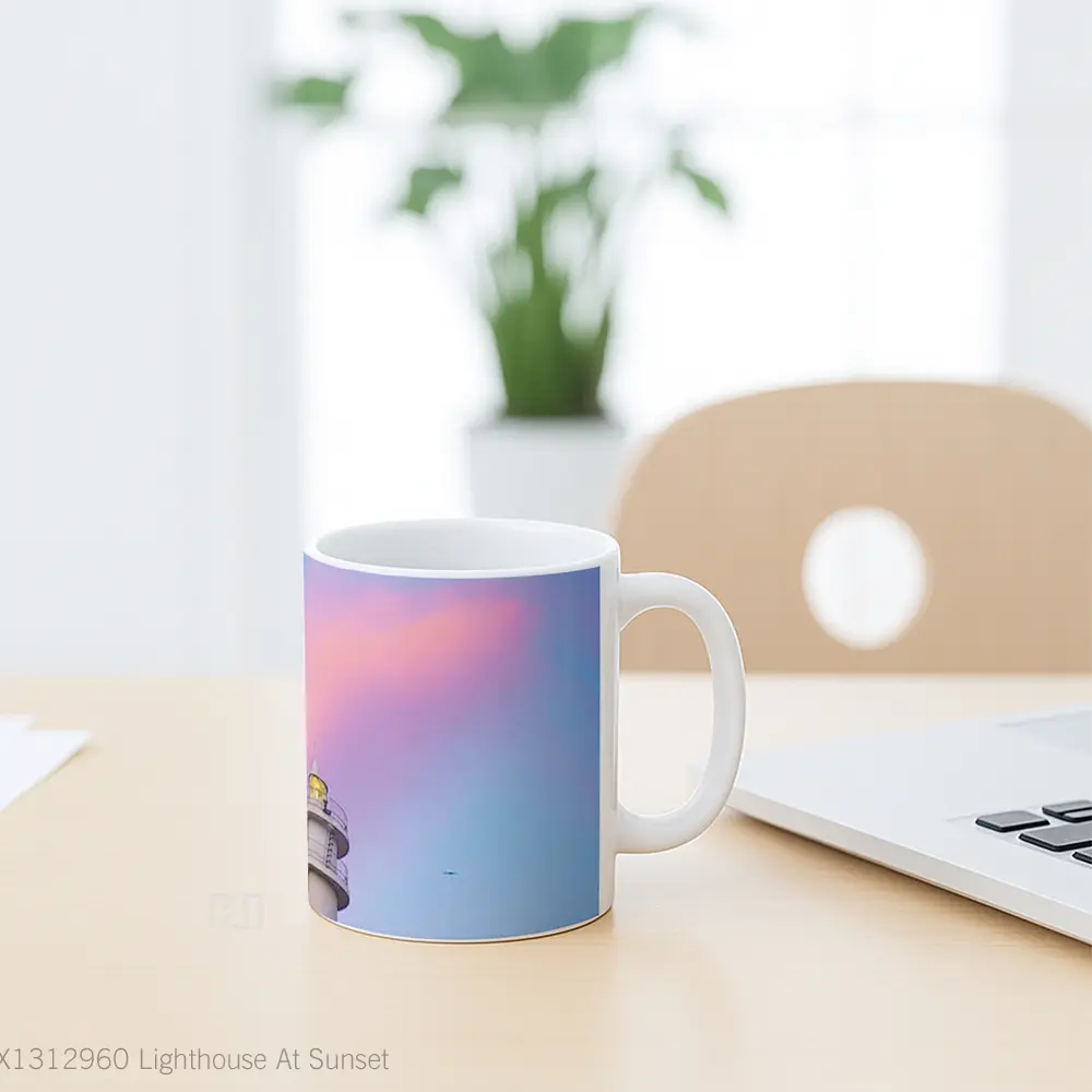 Mug Lighthouse At Sunset Gelas Pemandangan Alam - All-side / Desain