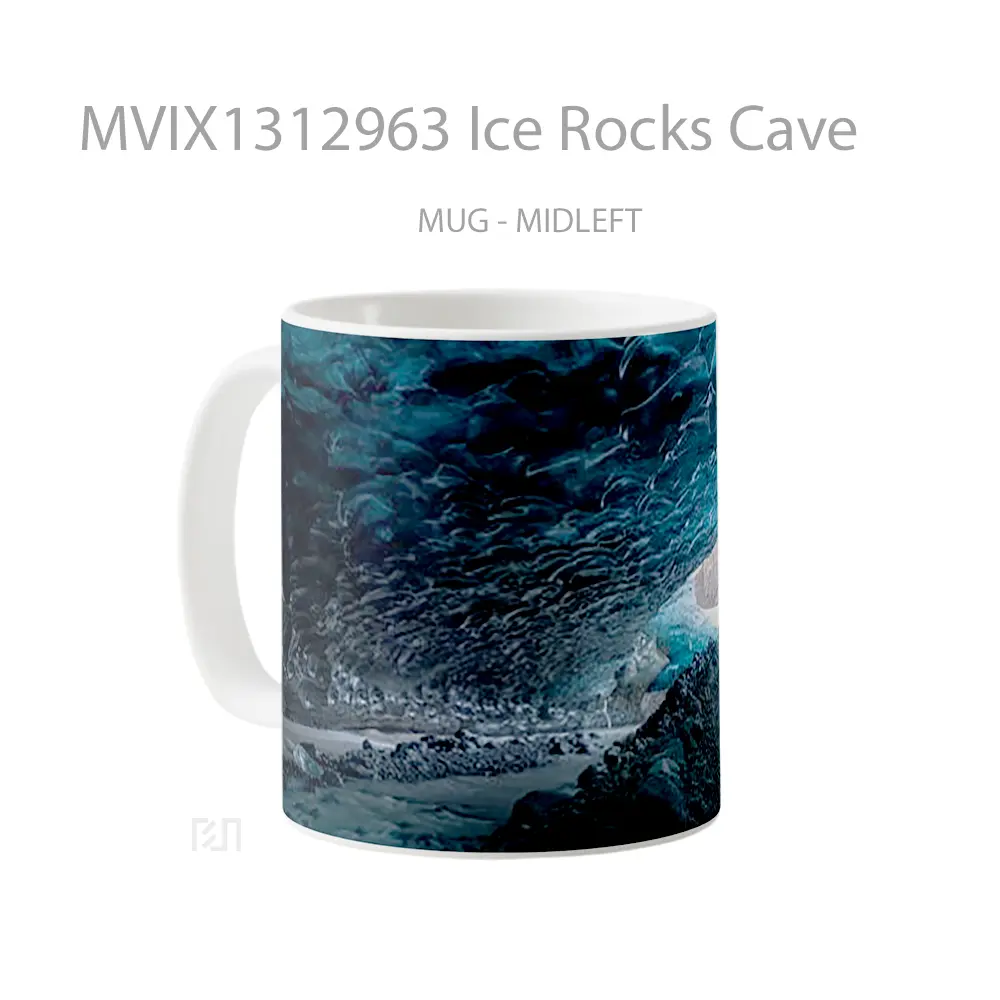 Mug Ice Rocks Cave Gelas Pemandangan Alam - All-side / Desain