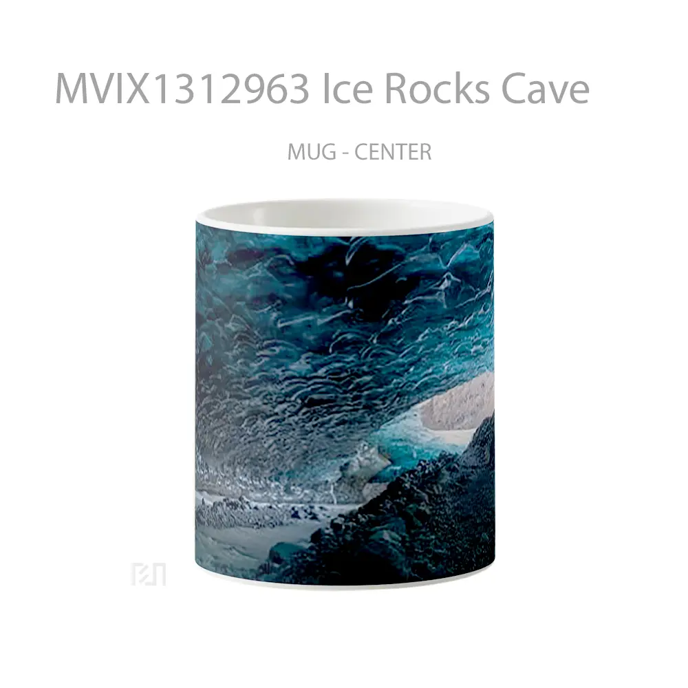 Mug Ice Rocks Cave Gelas Pemandangan Alam