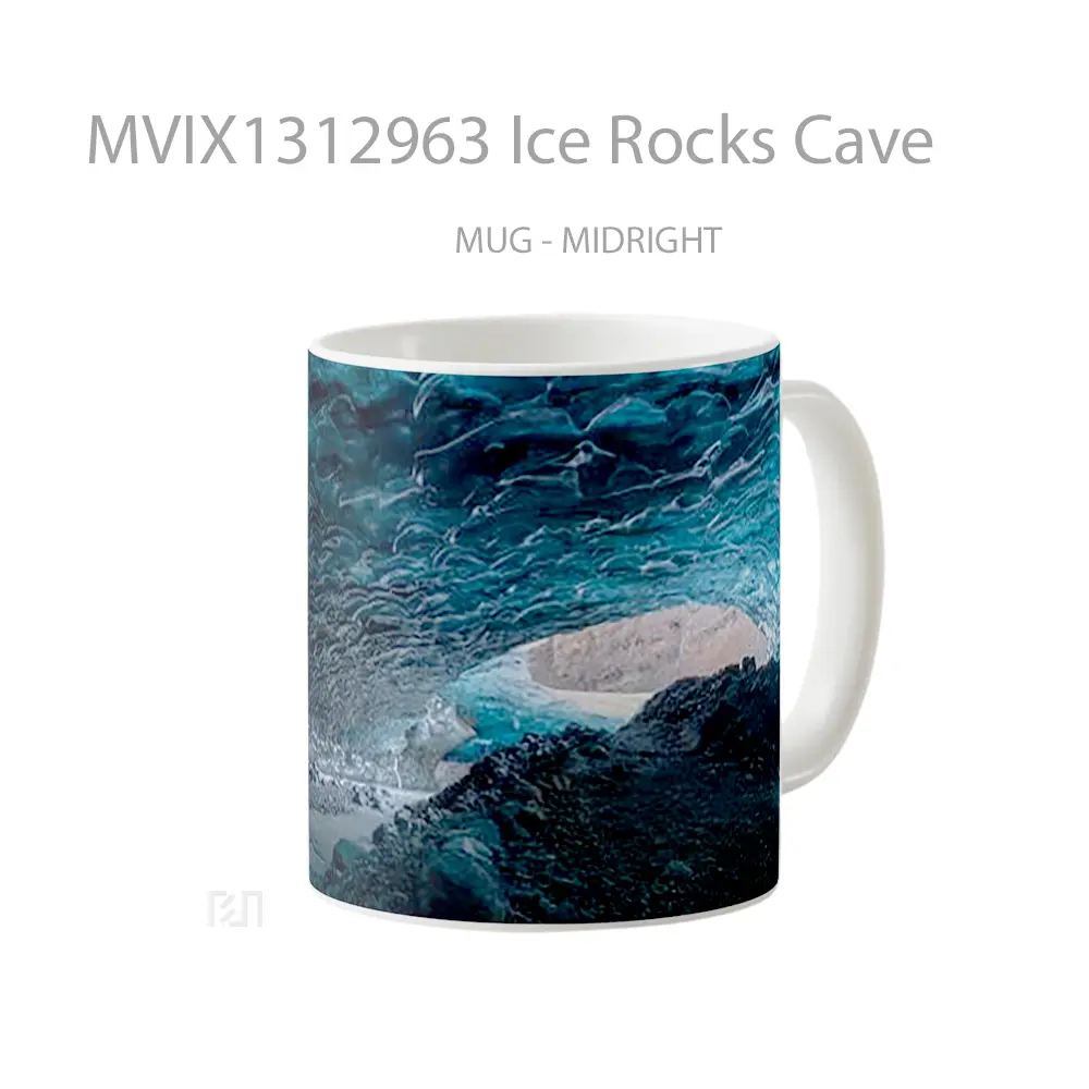 Mug Ice Rocks Cave Gelas Pemandangan Alam - All-side / Desain