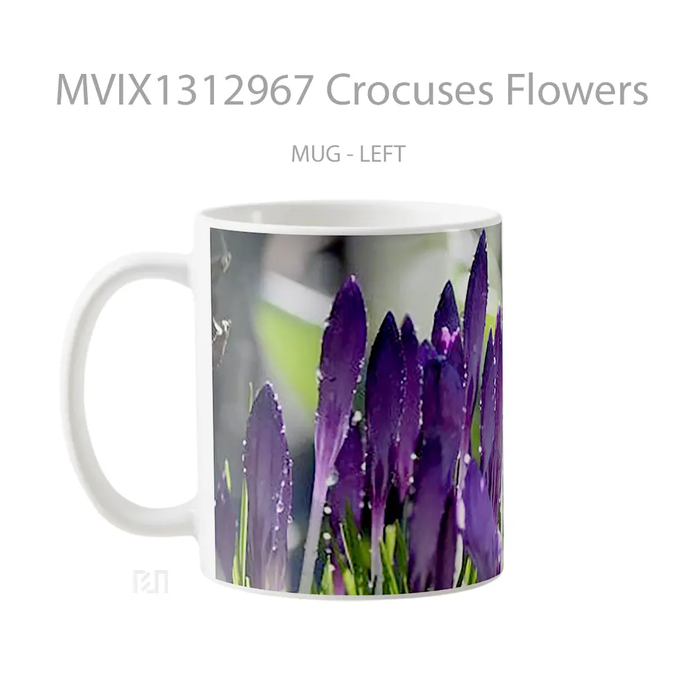 Mug Crocuses Flowers Gelas Pemandangan Alam - All-side / Desain