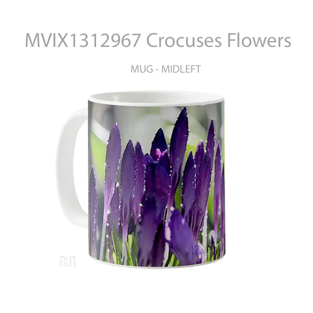 Mug Crocuses Flowers Gelas Pemandangan Alam - All-side / Desain