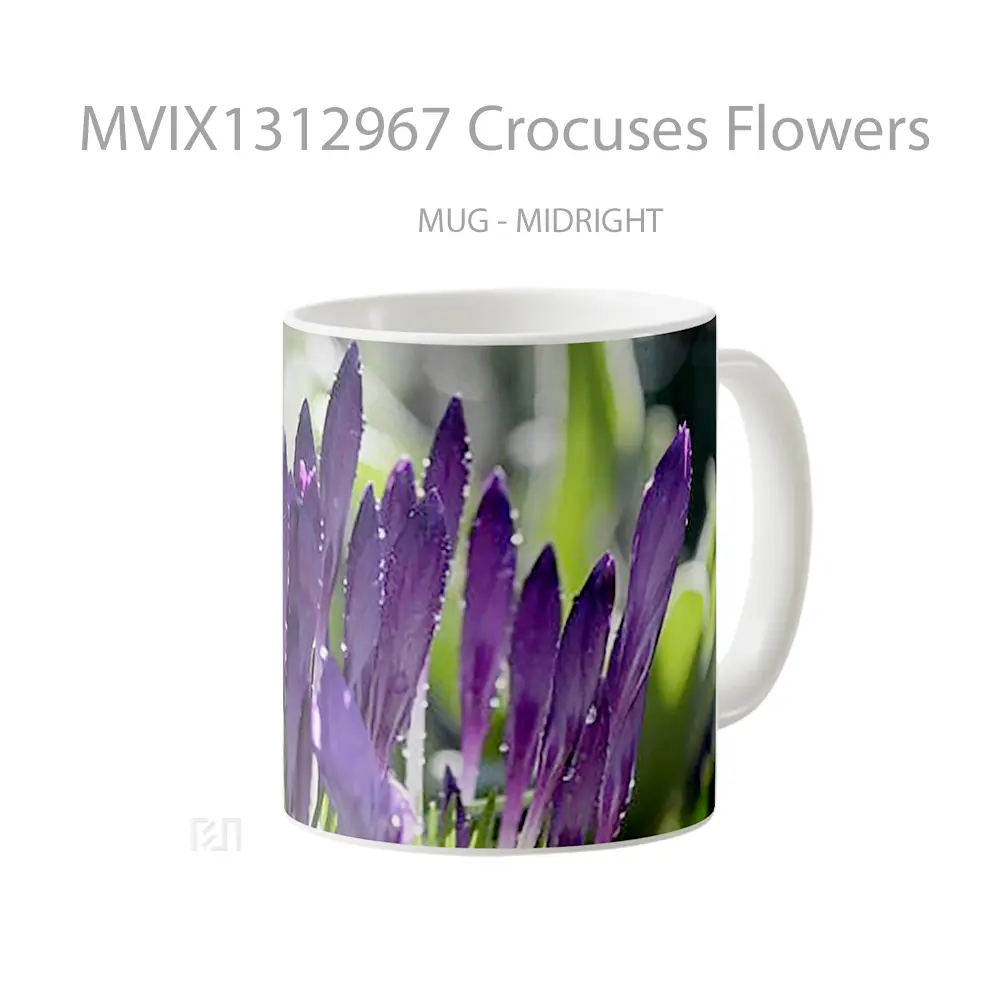 Mug Crocuses Flowers Gelas Pemandangan Alam - All-side / Desain