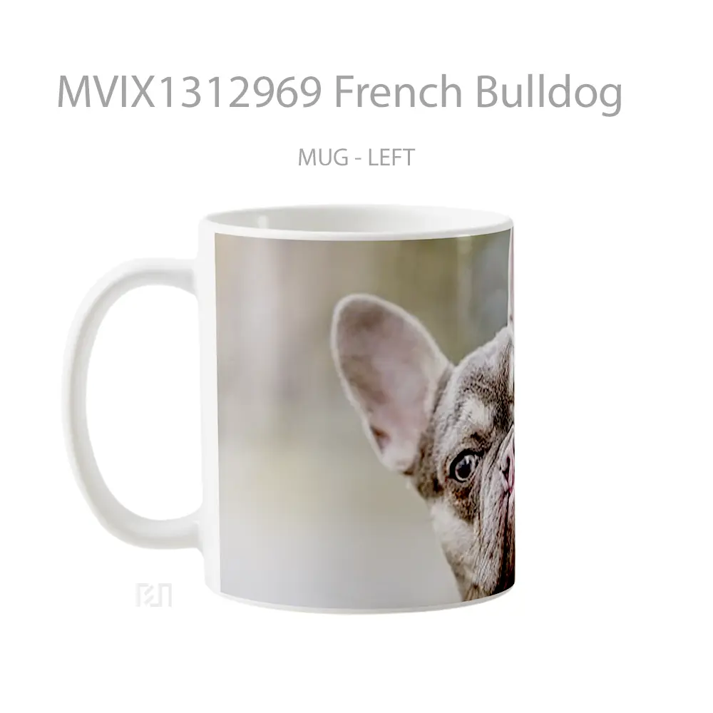 Mug French Bulldog Gelas Keramik Unik - All-side / Desain