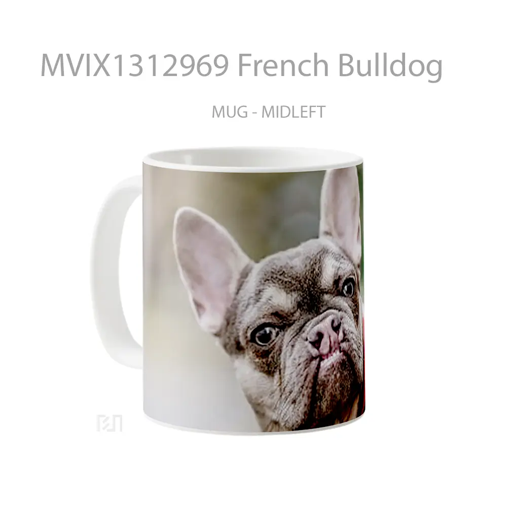 Mug French Bulldog Gelas Keramik Unik - All-side / Desain
