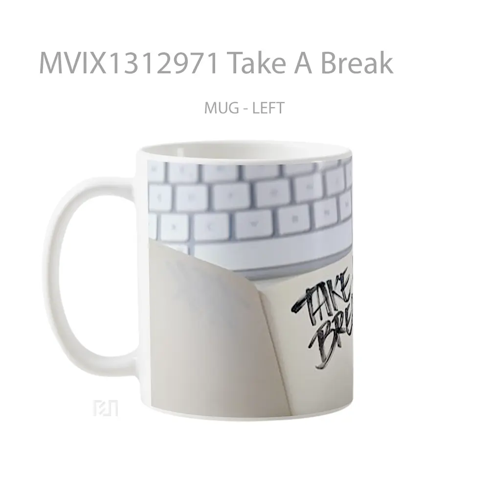 Mug Take A Break Gelas Keramik Unik - All-side / Desain