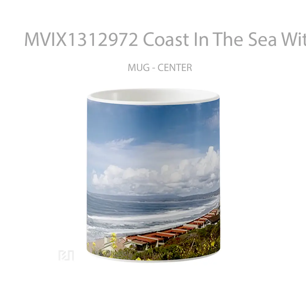 Mug Coast In The Sea With Flower Gelas Pemandangan Alam