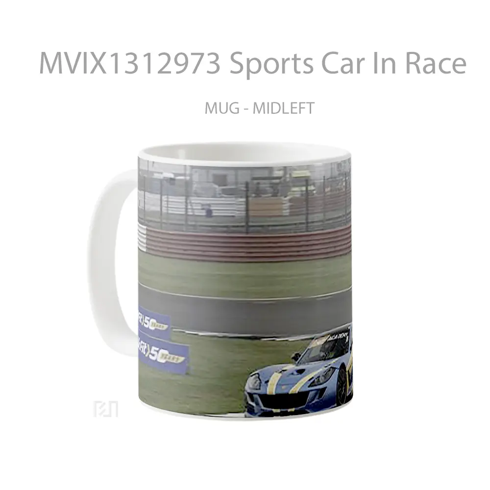 Mug Sports Car In Race Cangkir Mobil - All-side / Desain