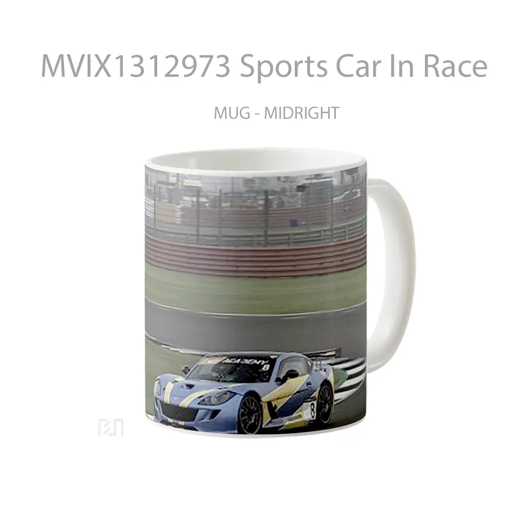 Mug Sports Car In Race Cangkir Mobil - All-side / Desain