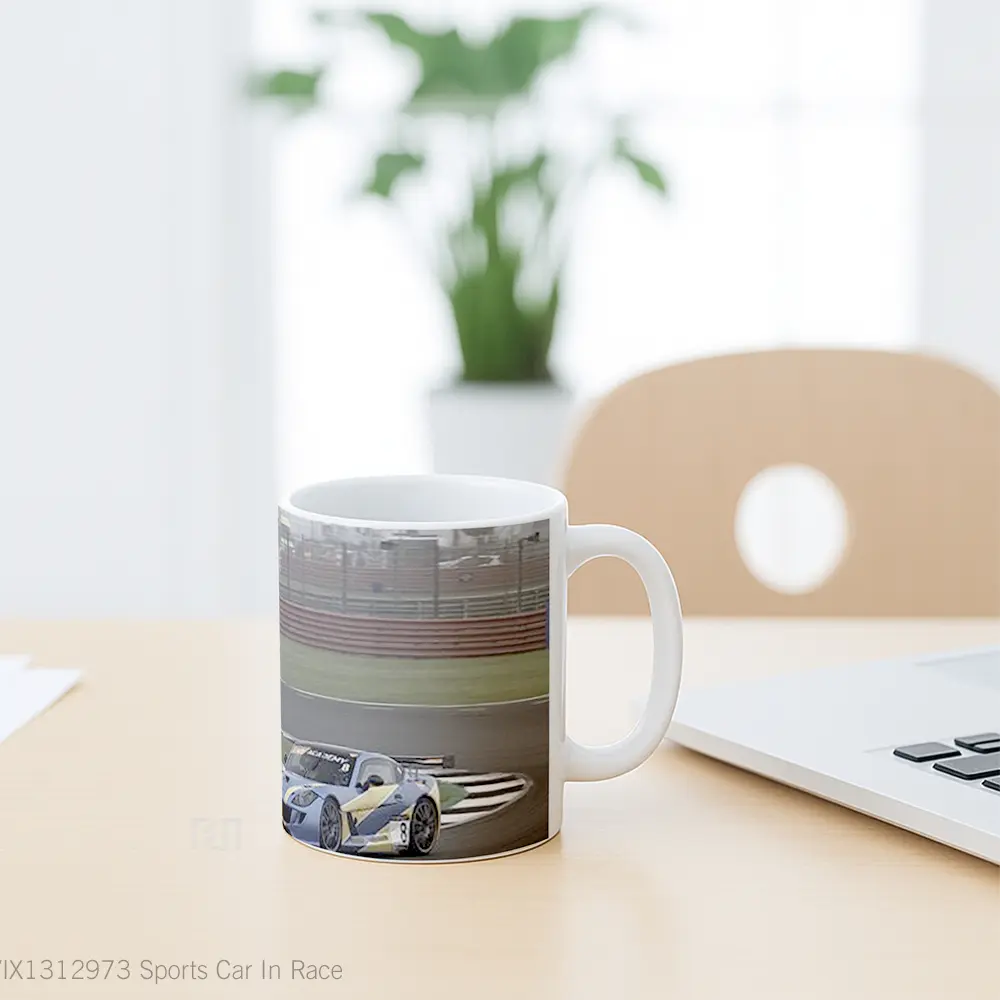 Mug Sports Car In Race Cangkir Mobil - All-side / Desain