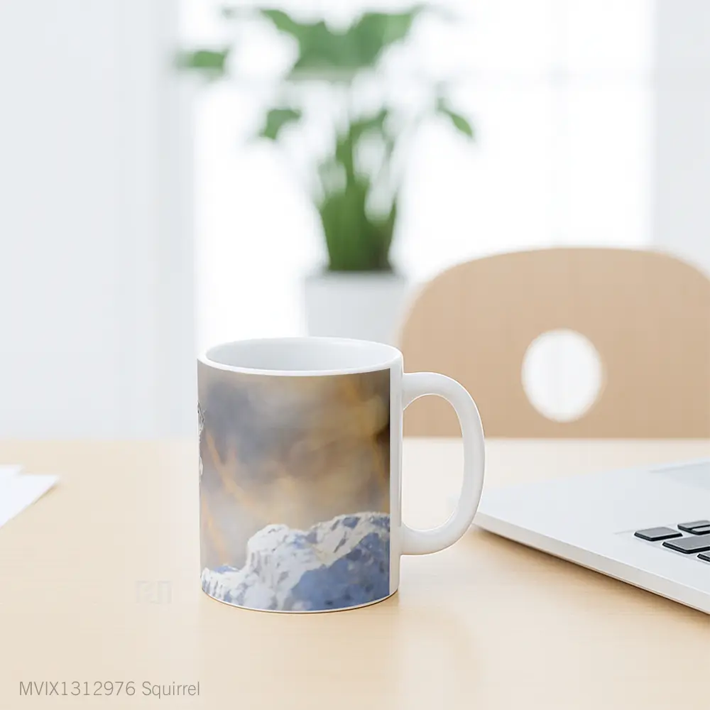 Mug Squirrel Gelas Keramik Unik - All-side / Desain