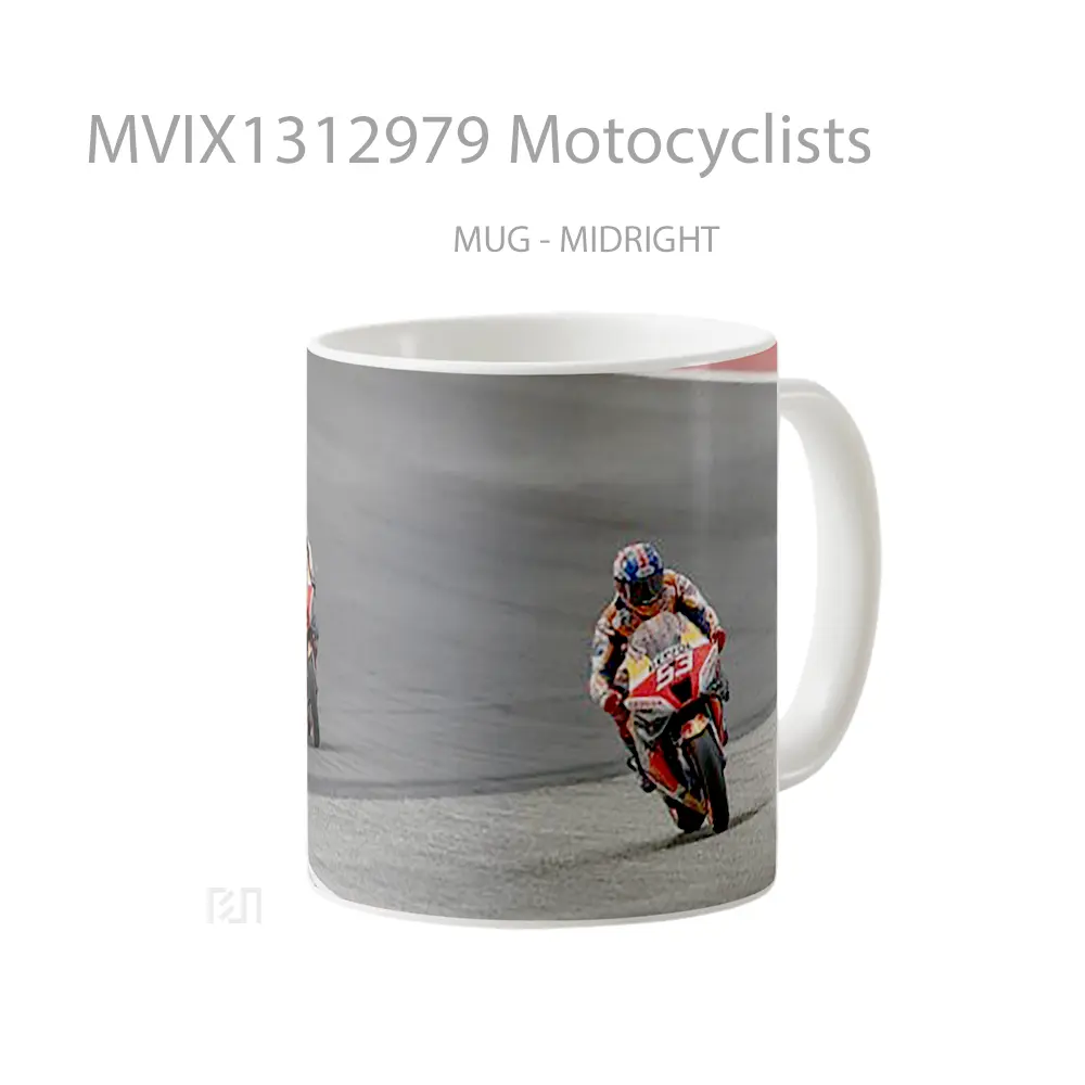 Mug Motocyclists Gelas Keramik Unik - All-side / Desain