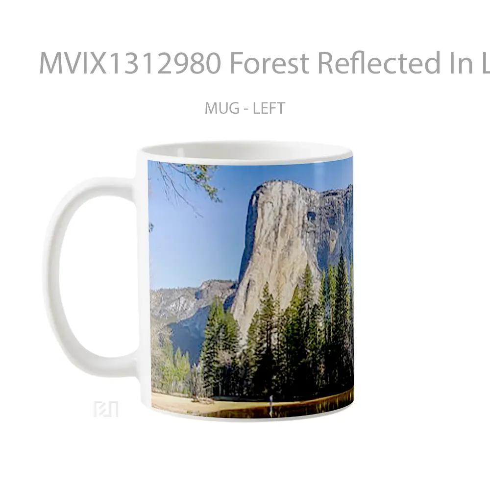 Mug Forest Reflected In Lake Gelas Pemandangan Alam - All-side / Desain