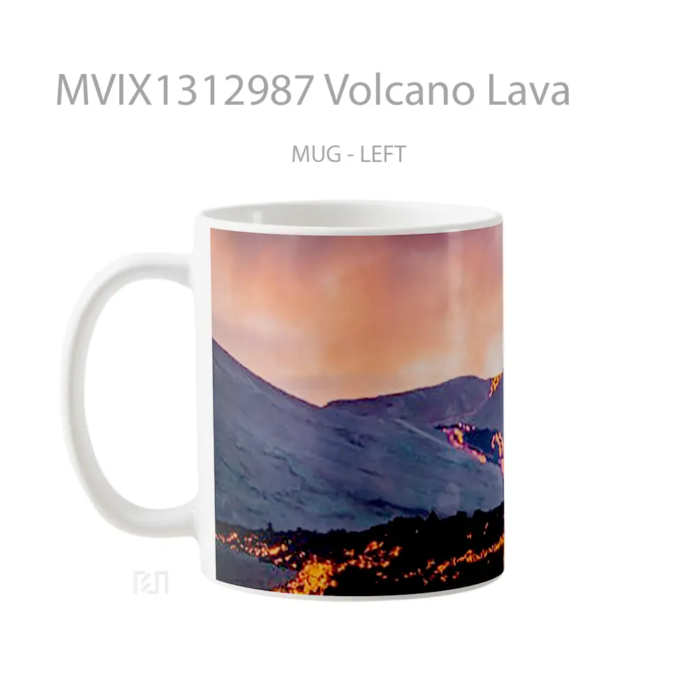 Mug Volcano Lava Gelas Keramik Unik - All-side / Desain