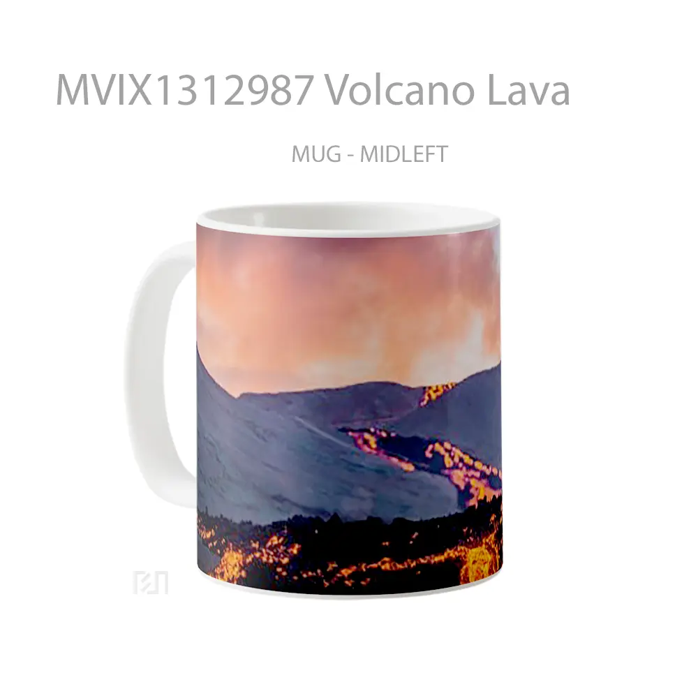 Mug Volcano Lava Gelas Keramik Unik - All-side / Desain