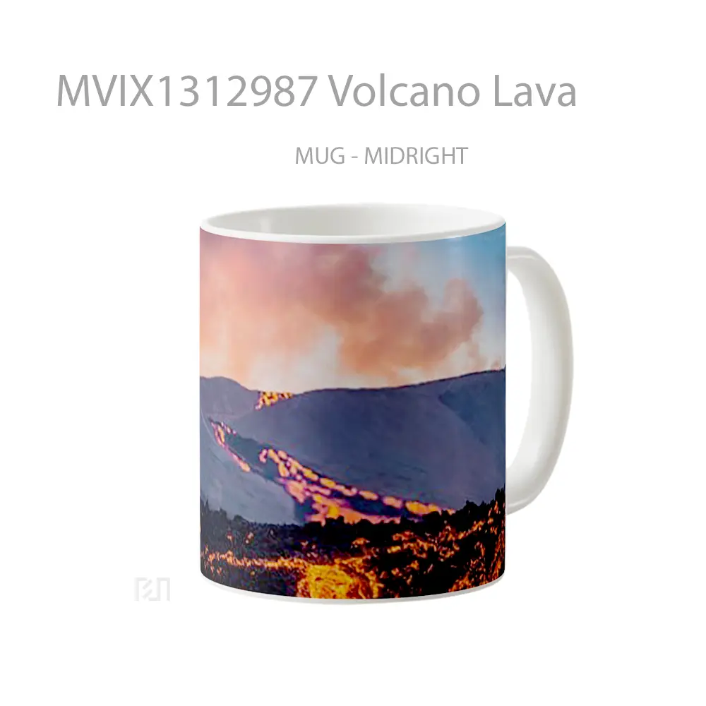 Mug Volcano Lava Gelas Keramik Unik - All-side / Desain