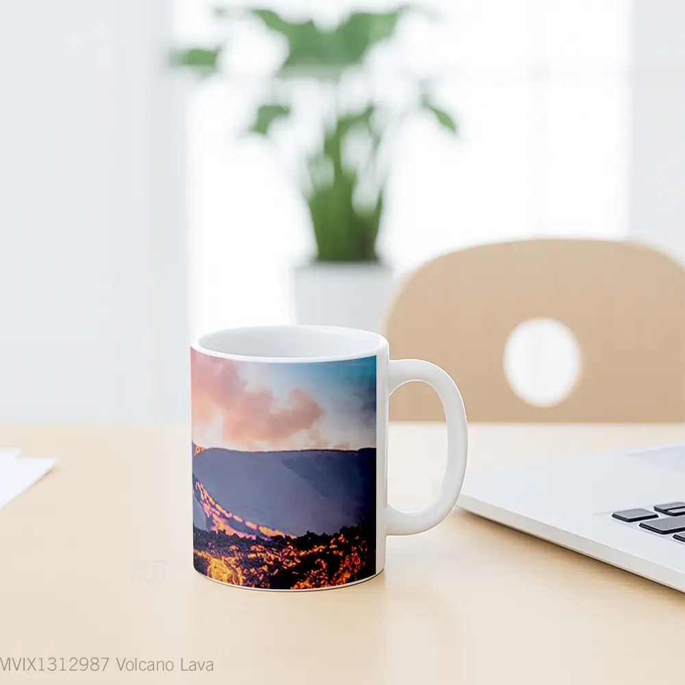 Mug Volcano Lava Gelas Keramik Unik - All-side / Desain