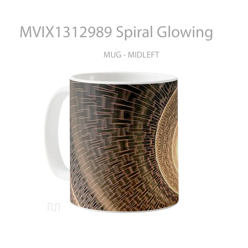 Mug Spiral Glowing Gelas Keramik Unik - All-side / Desain
