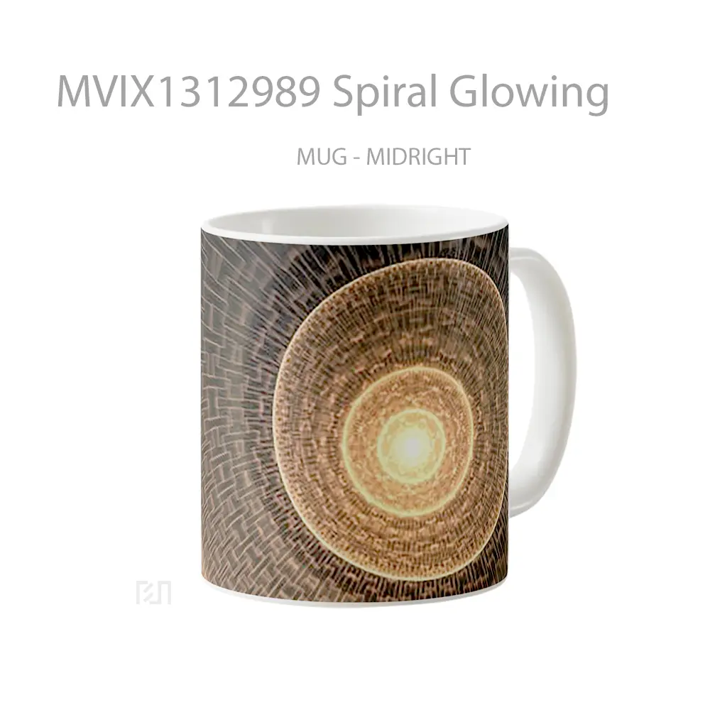 Mug Spiral Glowing Gelas Keramik Unik - All-side / Desain