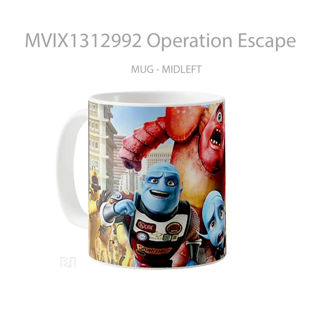Mug Operation Escape Gelas Keramik Unik - All-side / Desain