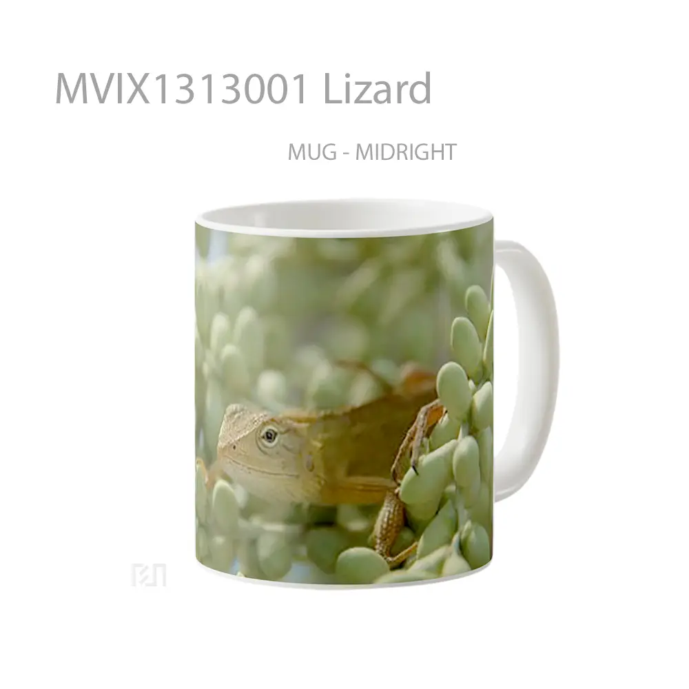Mug Lizard Gelas Keramik Unik - All-side / Desain