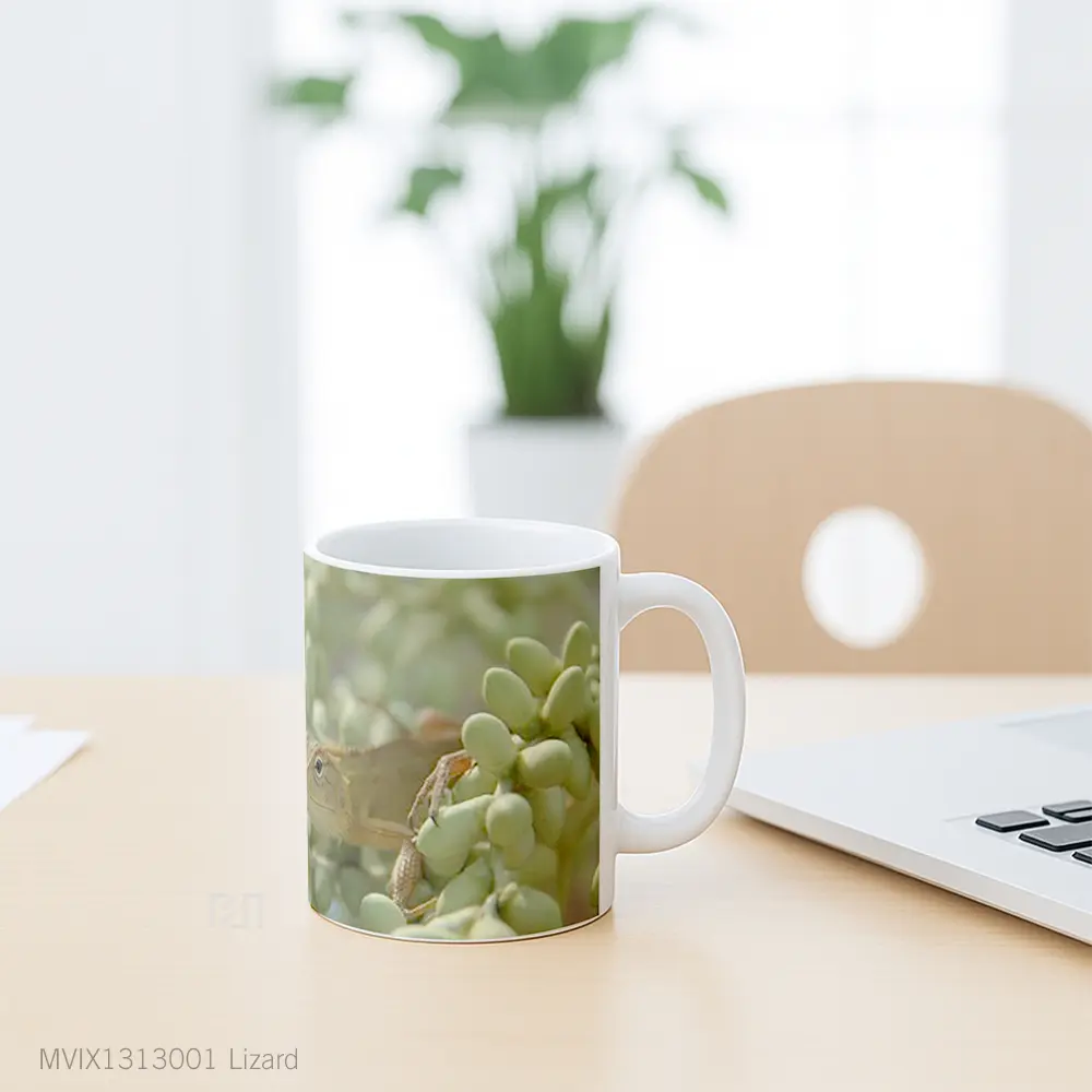 Mug Lizard Gelas Keramik Unik - All-side / Desain