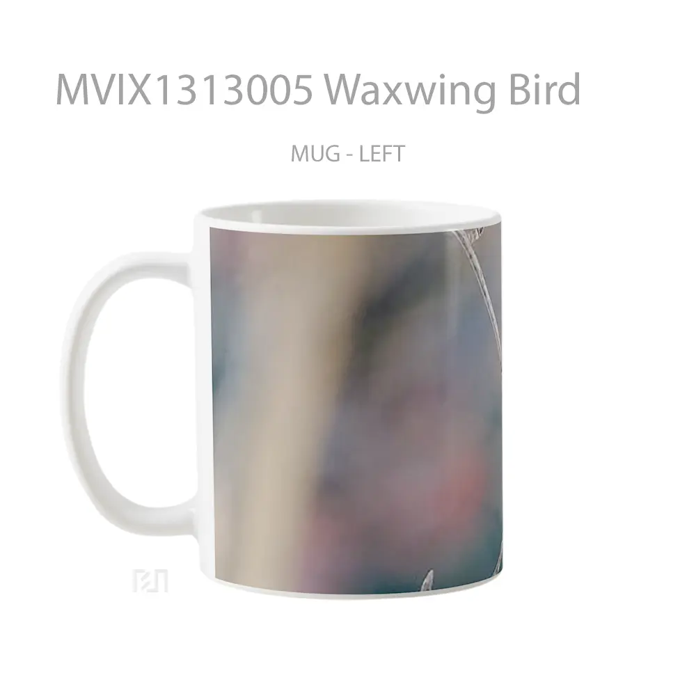 Mug Waxwing Bird Gelas Hewan Lucu - All-side / Desain