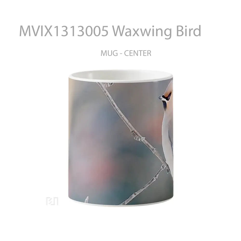 Mug Keramik Premium SNI - Mug Waxwing Bird Gelas Hewan Lucu